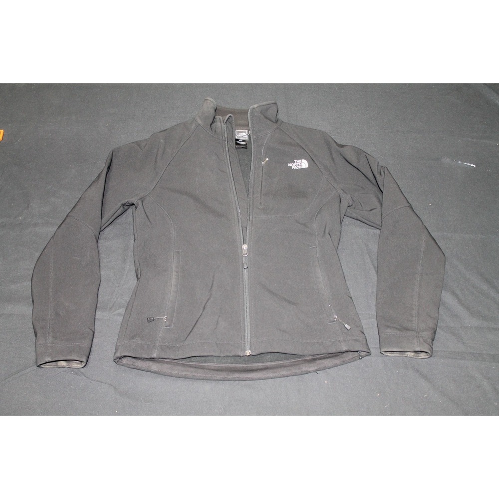 The North Face Womens Medium Black Apex Bionic Softshell Fleece Jacket Full Zip
